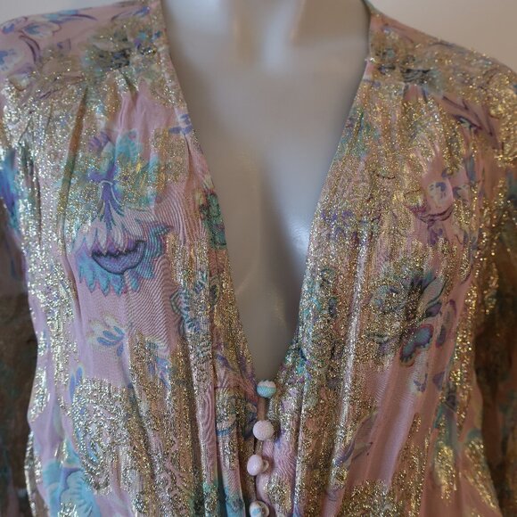 HEMANT & NANDITA Floral Maxi Dress - Pastel Hues - Picture 6 of 16